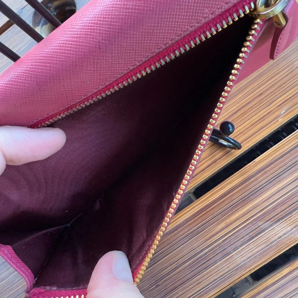 Prada long snap saffiano leather wallet color peonia with authentication card - Picture 13 of 13